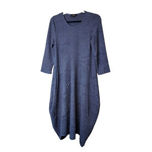 Papillion Medium LAGENLOOK Women‎ Dress Art To Wear Gathered Ruched Boho Midi